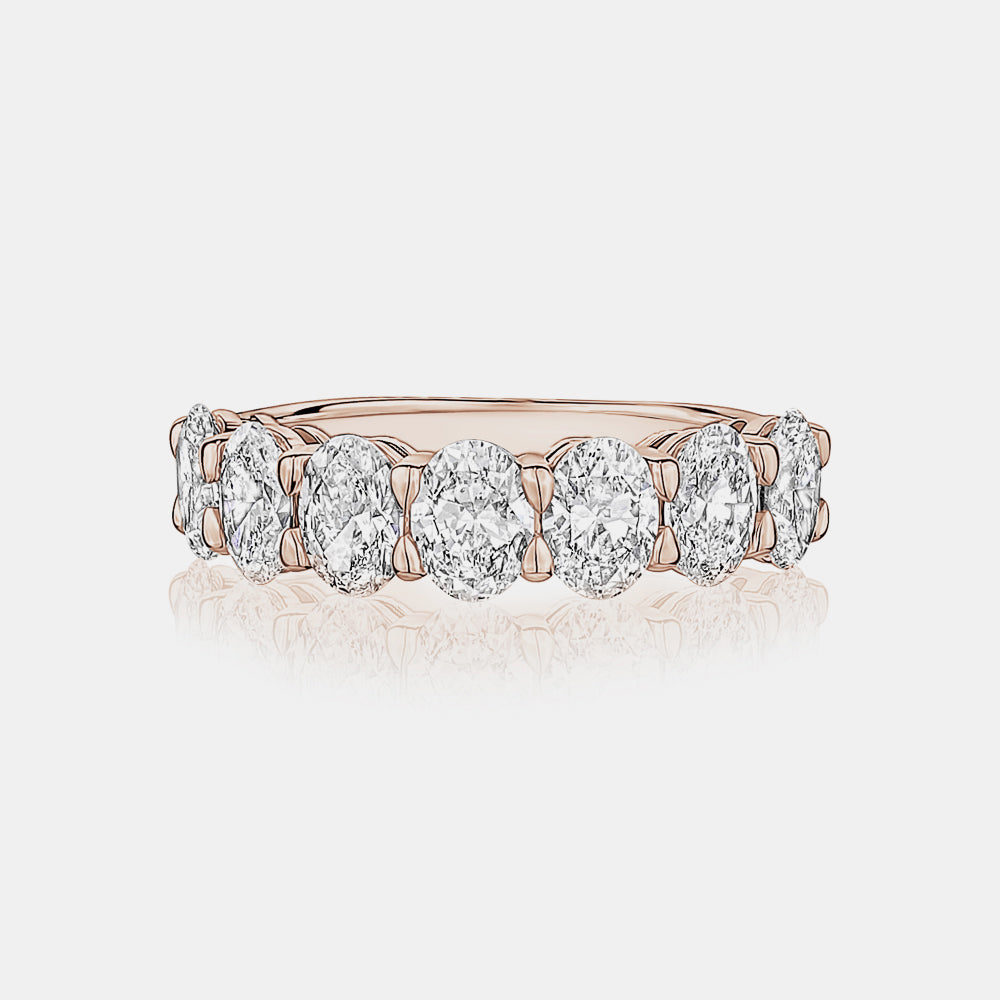 Semi Diamond Oval Eternity Band