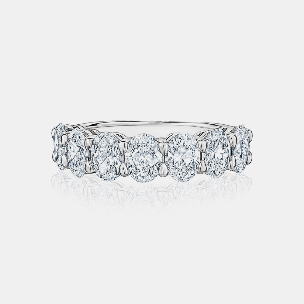 Semi Diamond Oval Eternity Band