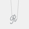 Collier de lettres cursives Jumbo en diamant