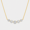 Five Stone Round Brilliant Diamond Necklace