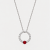 Diamond Circle of Life Birthstone Necklace