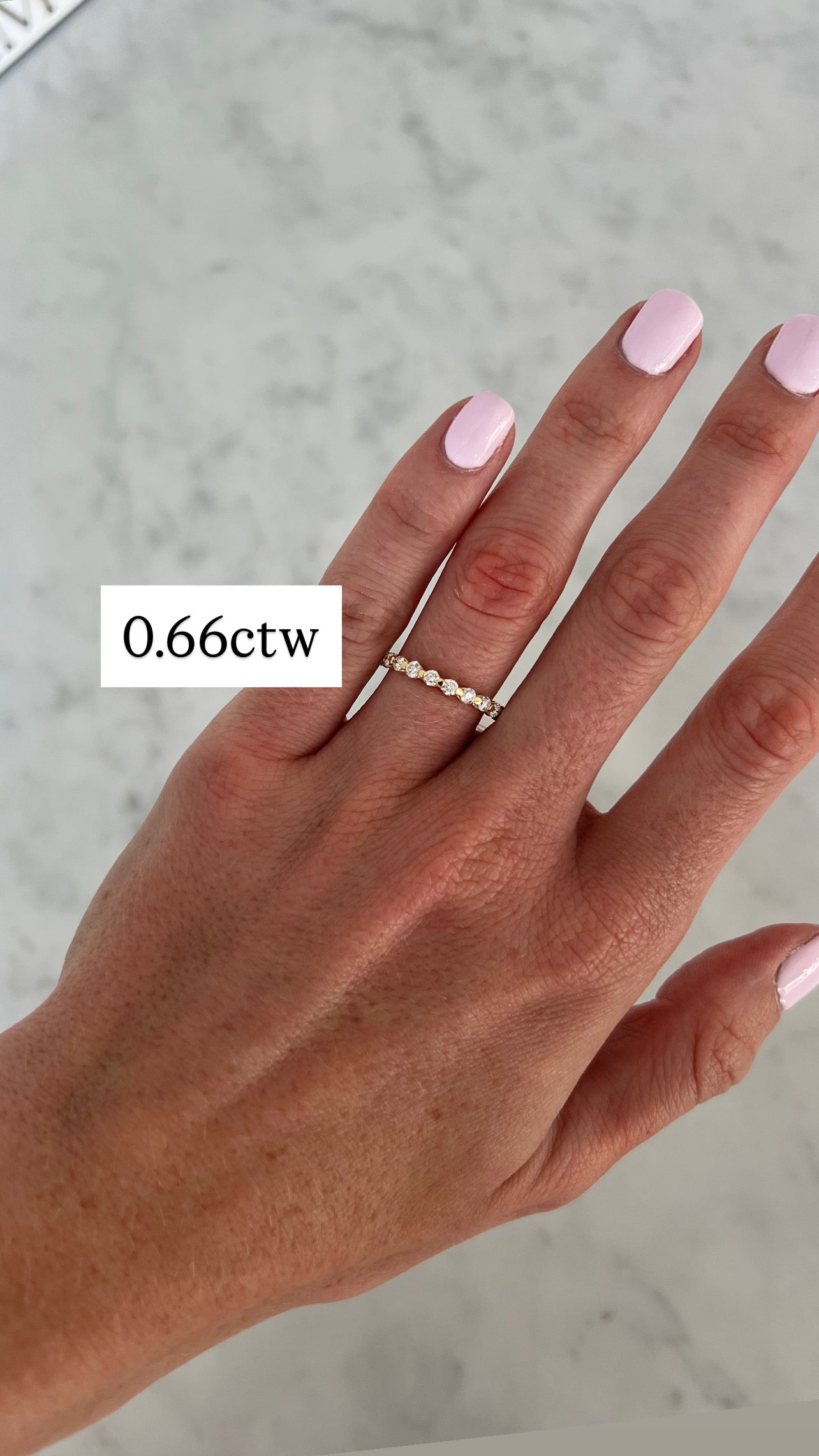 Semi Single Prong Diamond Ring