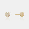 Goujons de Coeur en Diamant