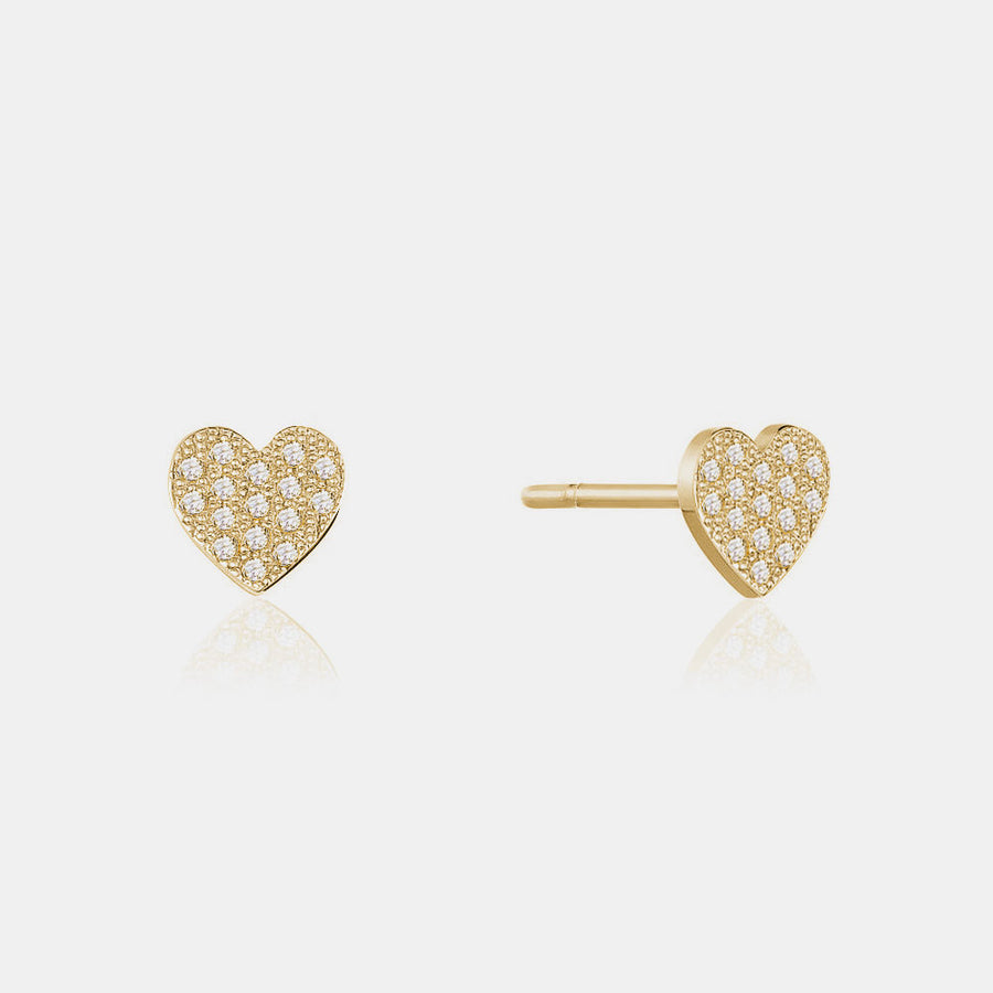Goujons de Coeur en Diamant