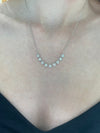Collier de diamants à halo en forme de coupe Martini