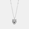 Collier en chaîne avec panthère en diamant
