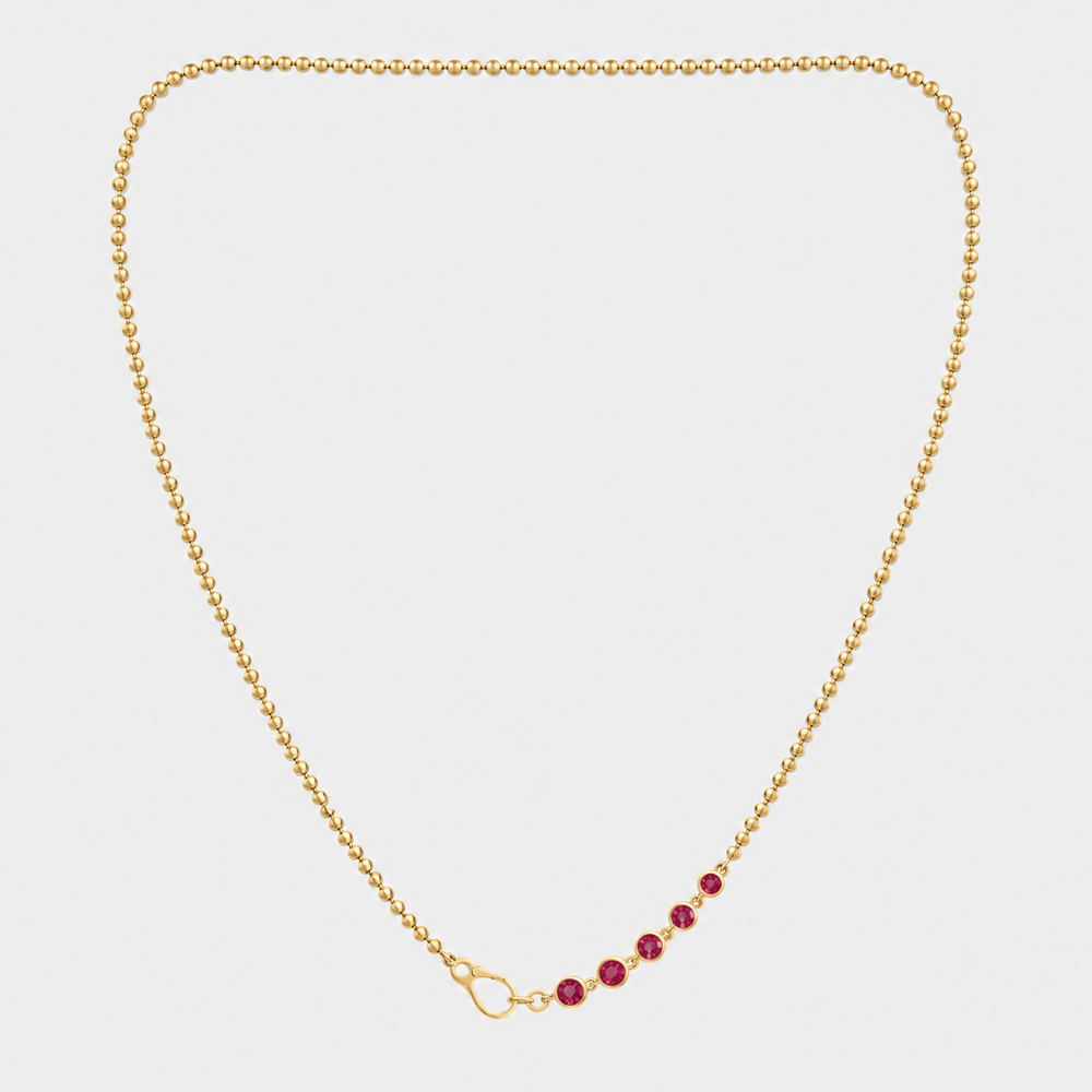 The Tourmaline Bezel Necklace - 14K Yellow Gold
