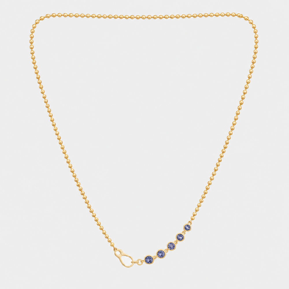 The Tanzanite Bezel Necklace - 14K Yellow Gold
