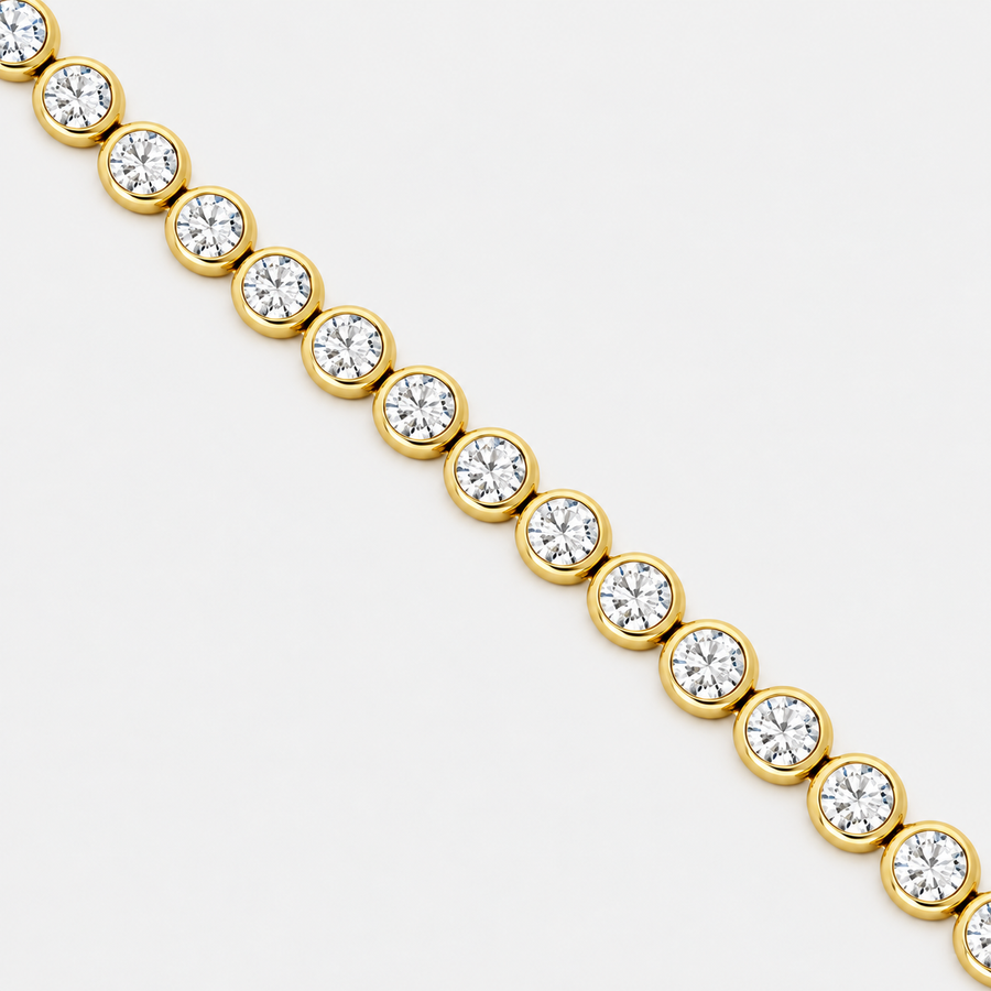 The Lab Grown Bezel Diamond Tennis Bracelet