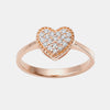 Bague de Coeur ﻿Pavé 