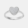 Bague de Coeur ﻿Pavé 