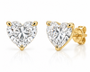 Lab Grown Heart-Shaped Diamond Stud Earrings