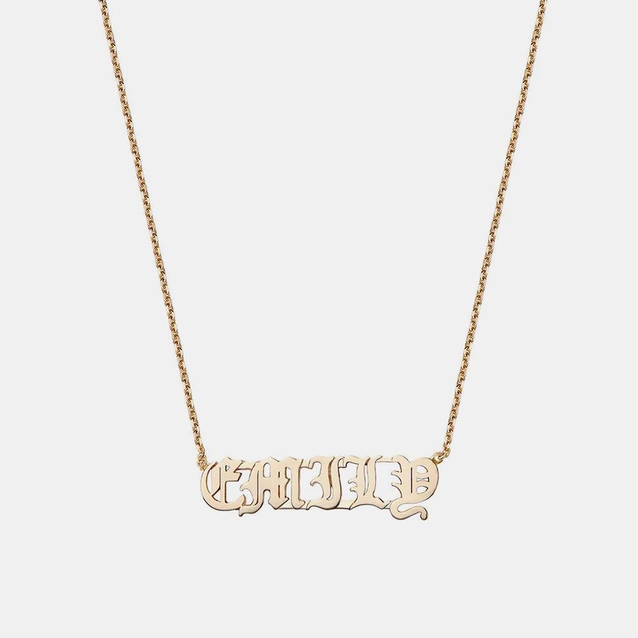 Collier de Nom Personnalisée Style Gothique
