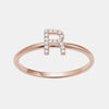 Bague à Initiale en Diamant