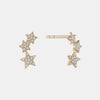 Boucles d'Oreilles d'Étoile en Diamant