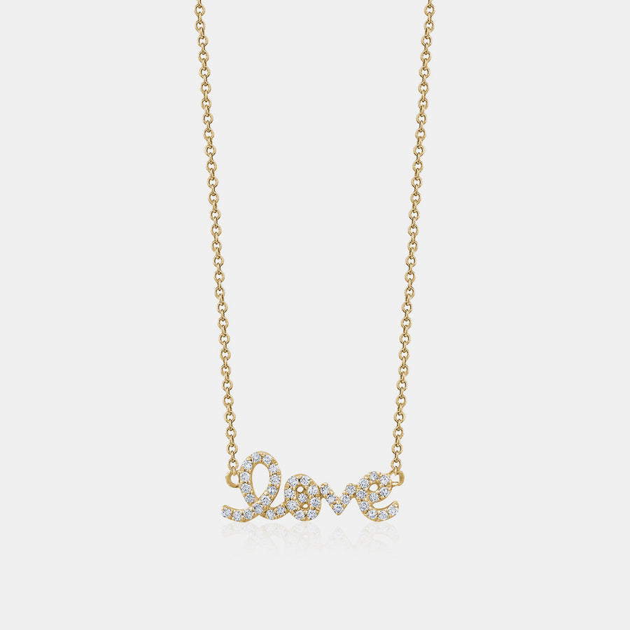 Mini collier diamant "Love"