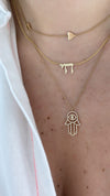 Collier Hamsa en diamant