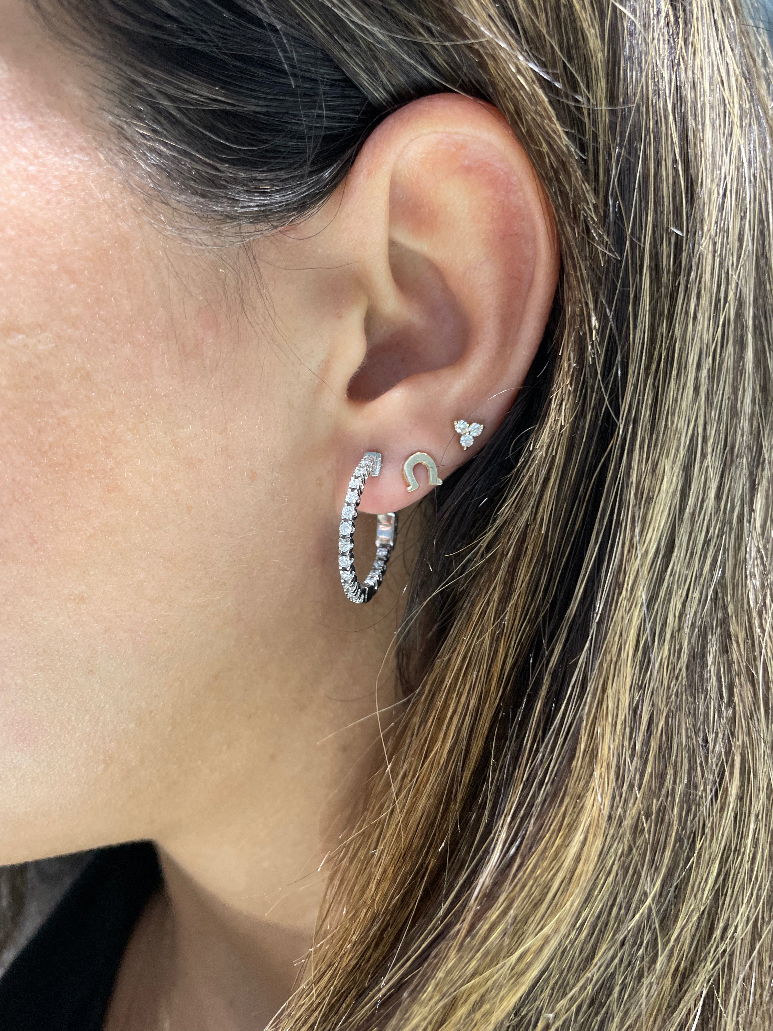 Small Diamond Hoops