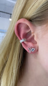 Boucles d'Oreilles Mauvais Oeil en Diamant