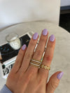 Bague cœur à diamants multiples