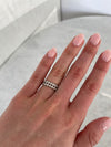 Bague à double rangée de chatons