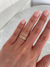 Bague à double rangée de chatons