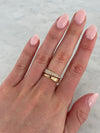 Demi-bague fendue en diamant