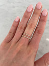 Bague à double rangée de diamants