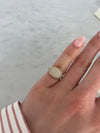 Bague Chevalière Pavé