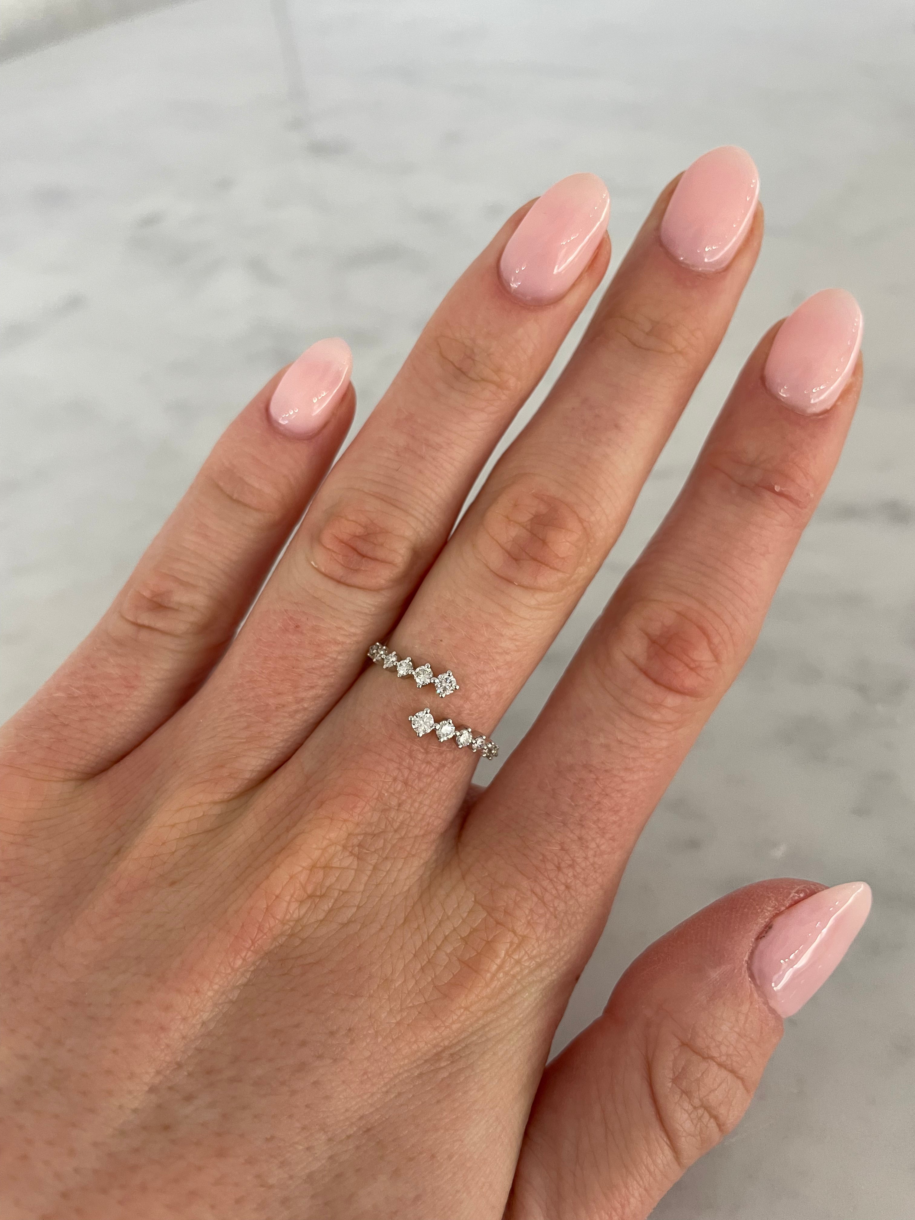 Graduated Diamond Wrap Ring