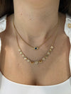 Collier de perles en forme de cœur de diamant