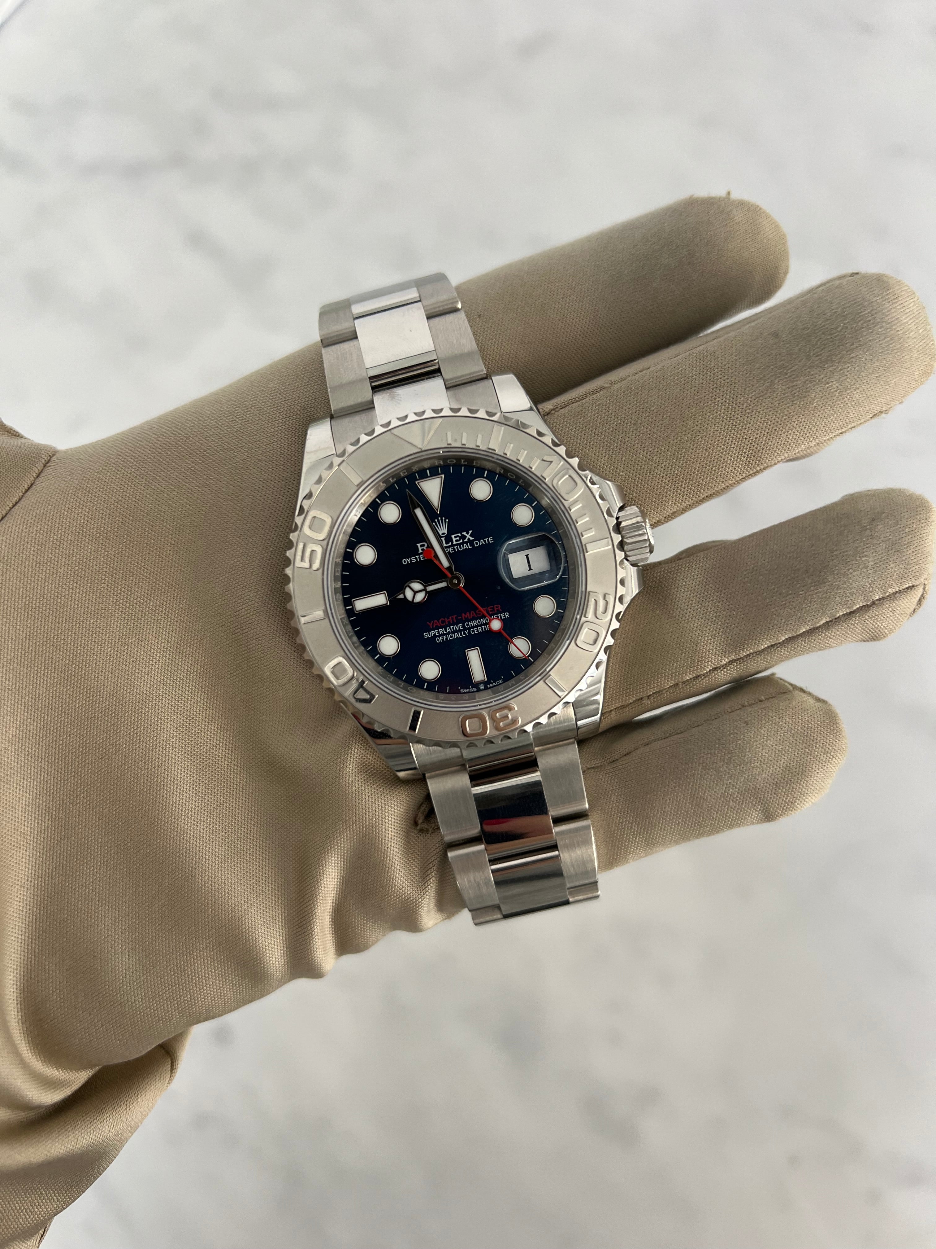 Rolex Yacht-Master Stainless Steel Blue Dial Platinum Bezel Oyster Bracelet 40mm 126622/2026