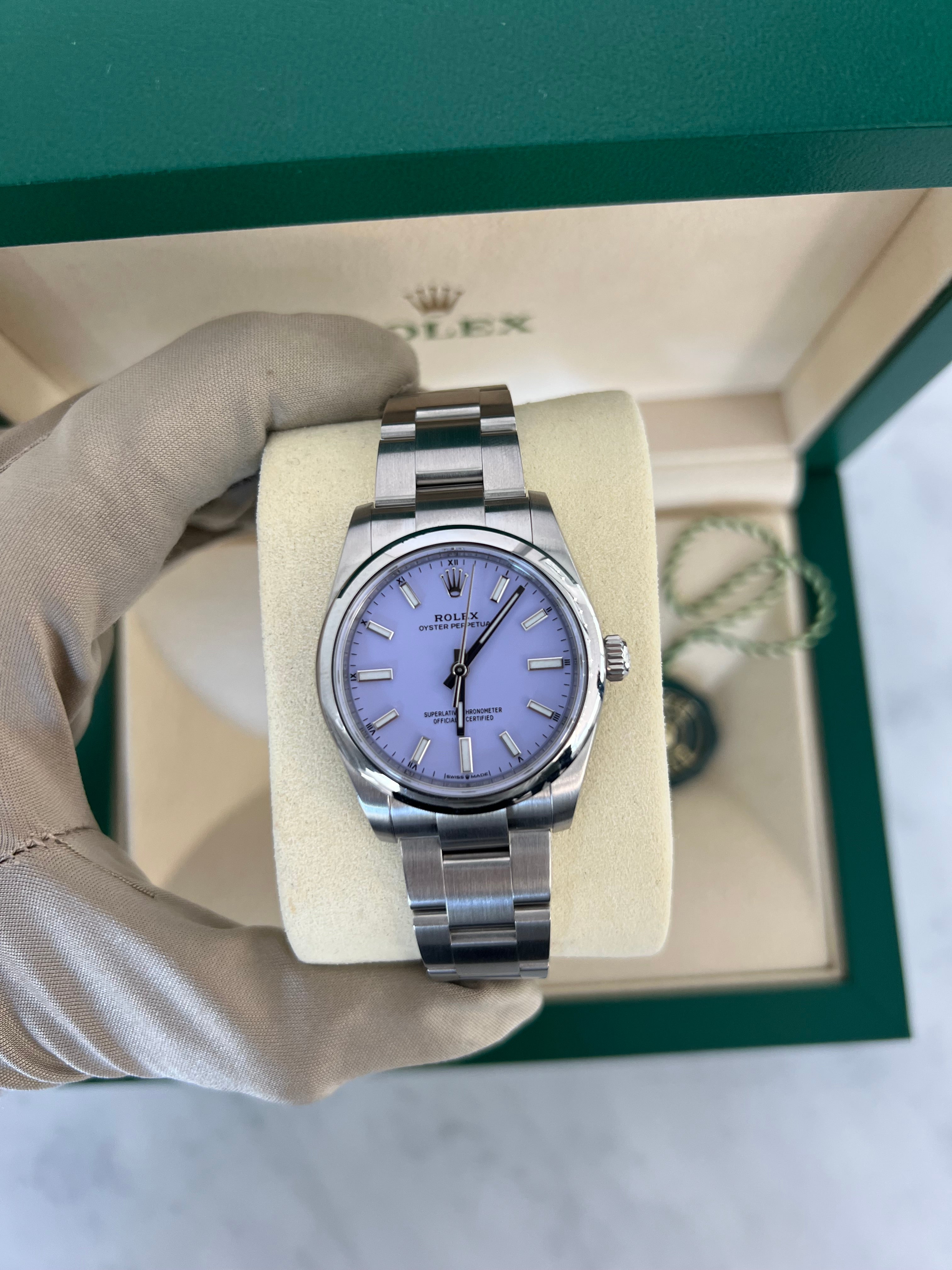 Rolex Oyster Perpetual Lavender Dial 34mm 124200/2025
