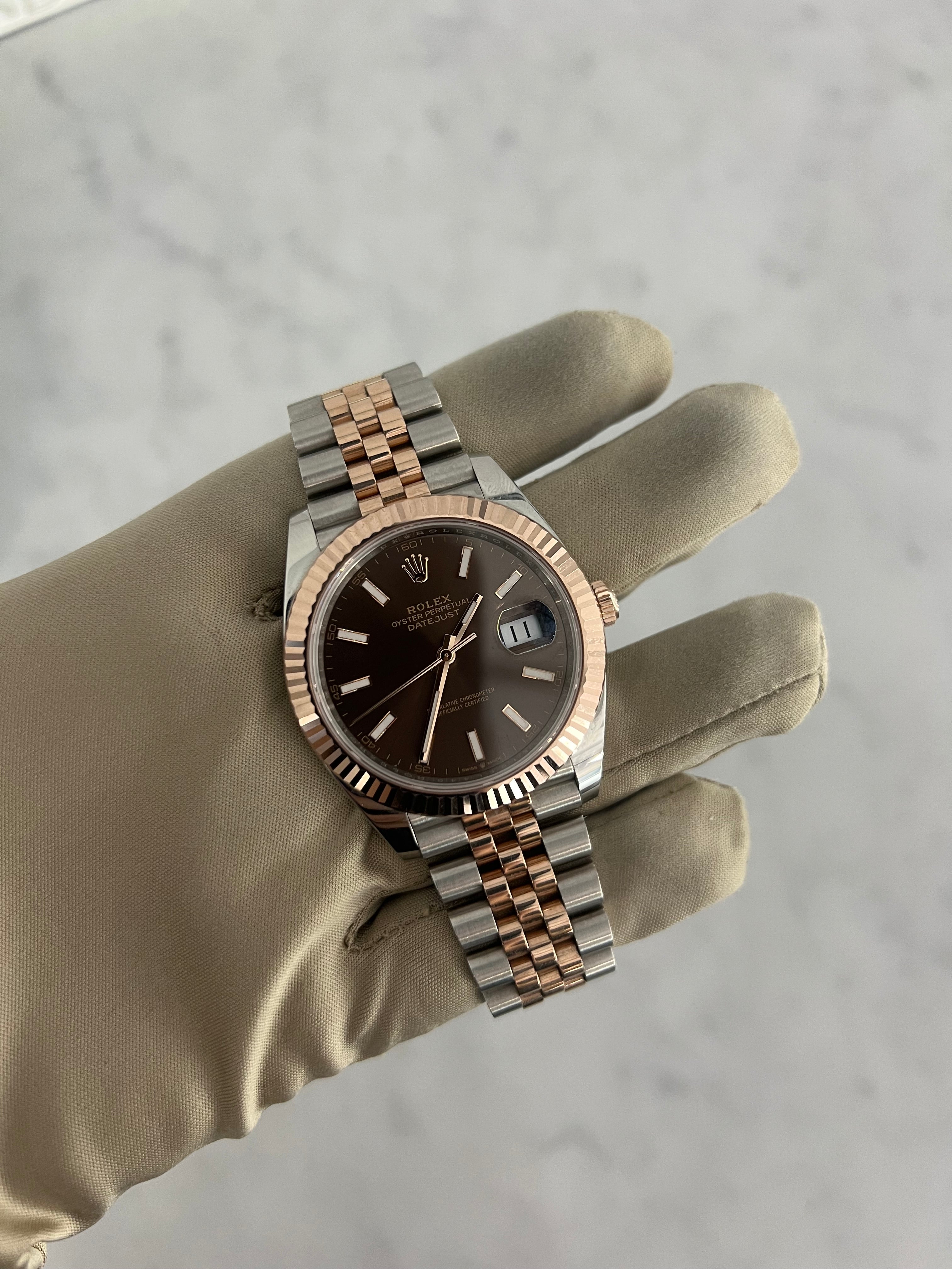 Rolex Datejust Two-Tone Rose Gold Chocolate Dial Jubilee Bracelet 41MM 126331/2025