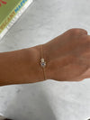 Bracelet Hamsa en Diamants avec Saphir Bleu 