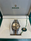 Rolex Datejust Two Tone Oystersteel and Yellow gold 36mm Champagne Stick Dial 126233/2019