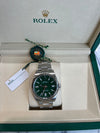 Rolex Oyster Perpetual 41mm in Oystersteel with Green Stick Dial on Oyster bracelet 134300/2026