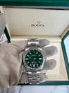 Rolex Oyster Perpetual 41mm in Oystersteel with Green Stick Dial on Oyster bracelet 134300/2026