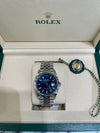 Rolex Datejust 36mm Oystersteel and white gold with Bright blue dial on Jubliee 126234/2026
