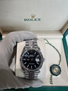 Rolex Datejust 36mm Black Stick on Jubliee bracelet and Fluted Bezel 126234/2026