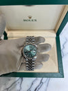 Rolex Datejust 36mm Mint Green Stick on Jubliee with Fluted Bezel 126234/2023