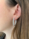 Boucles d'oreilles à trois rangs de micro-perles