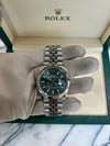 Rolex Datejust 36mm Mint Green Stick on Jubliee with Fluted Bezel 126234/2023