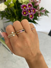 Bague en pierre baguette colorée