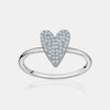 Bague de Coeur Allongé en Diamant
