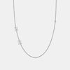 Collier Mini Initiales à 2 Lettres avec facette de diamant