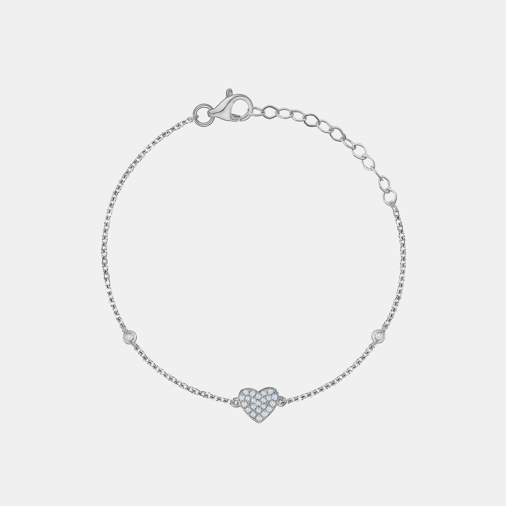 Diamond Hearted Bracelet