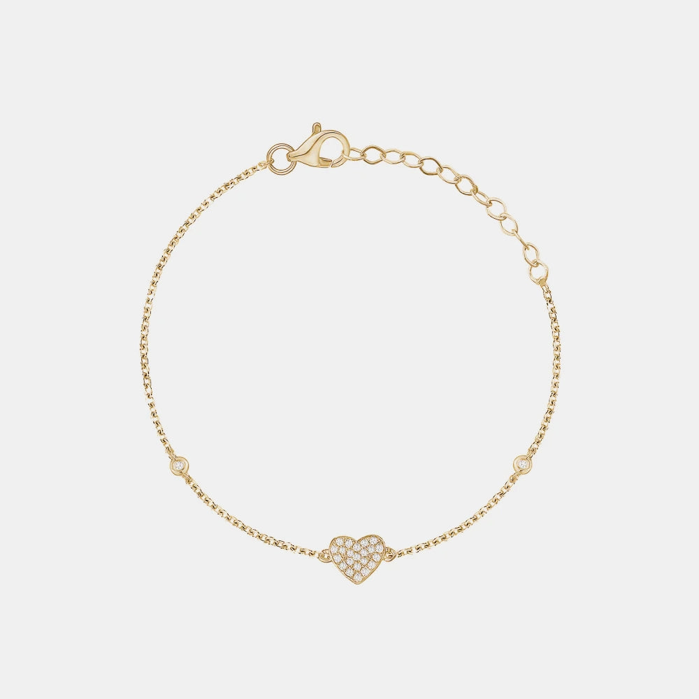 Diamond Hearted Bracelet