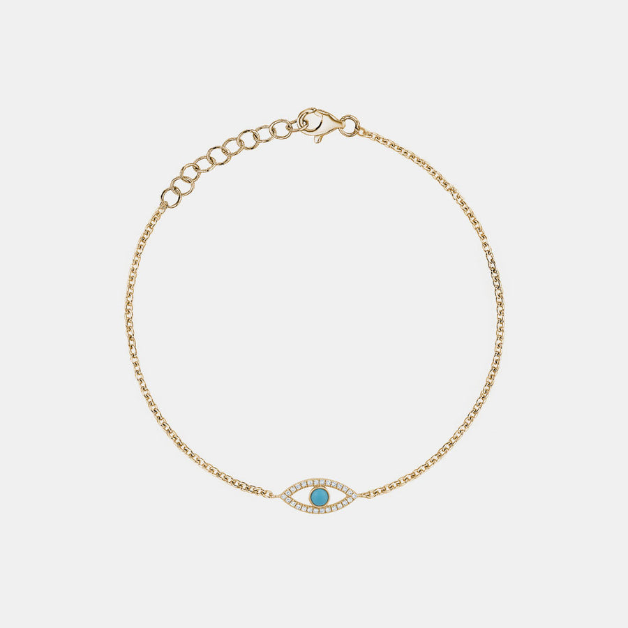 Bracelet œil maléfique en turquoise