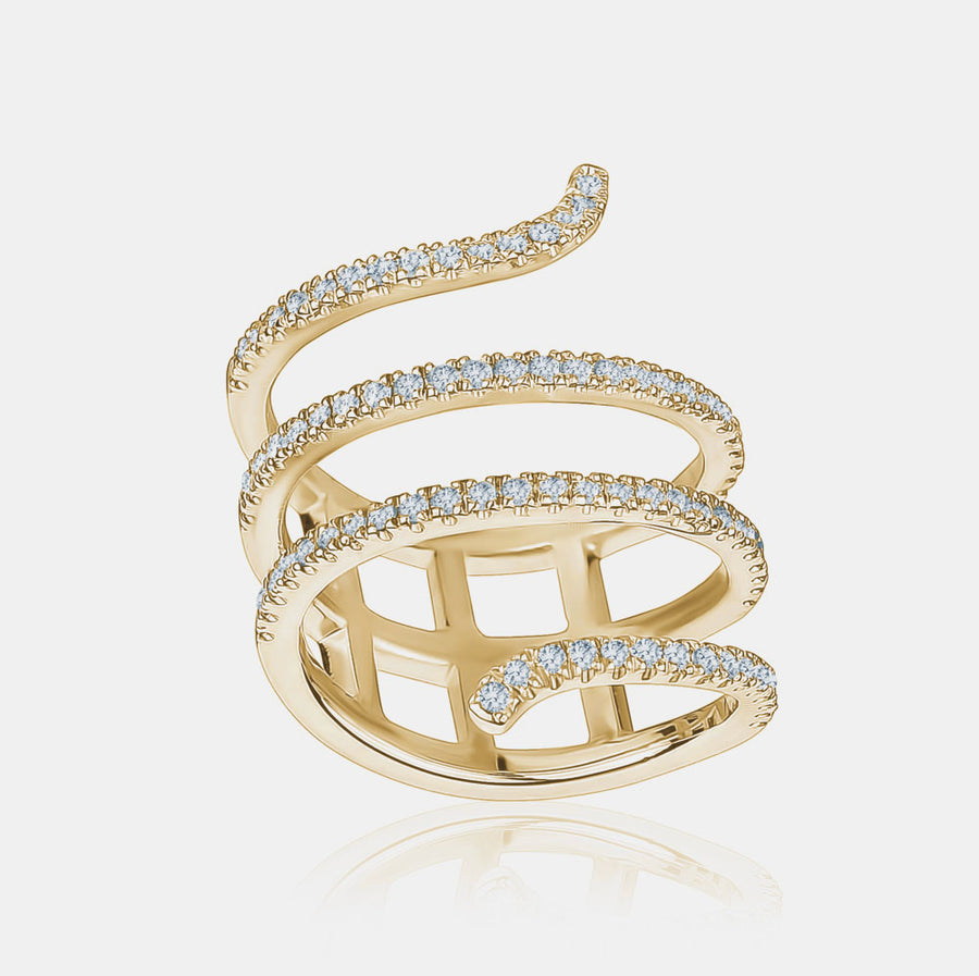 Bague de Serpent en Diamant